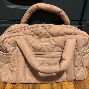 Poppy & Peonies Blush Quilted Road Trip Overnight Bag NWT